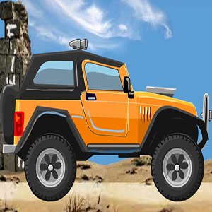 Orange Cartoon Jeep Puzzle