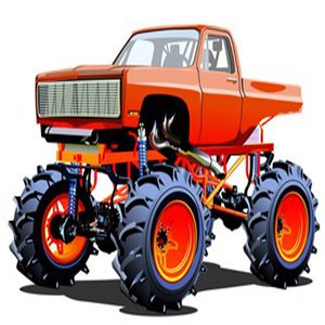 Orange Monster Truck
