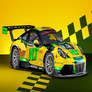 Yellow Porsche Racing Car Puzzle